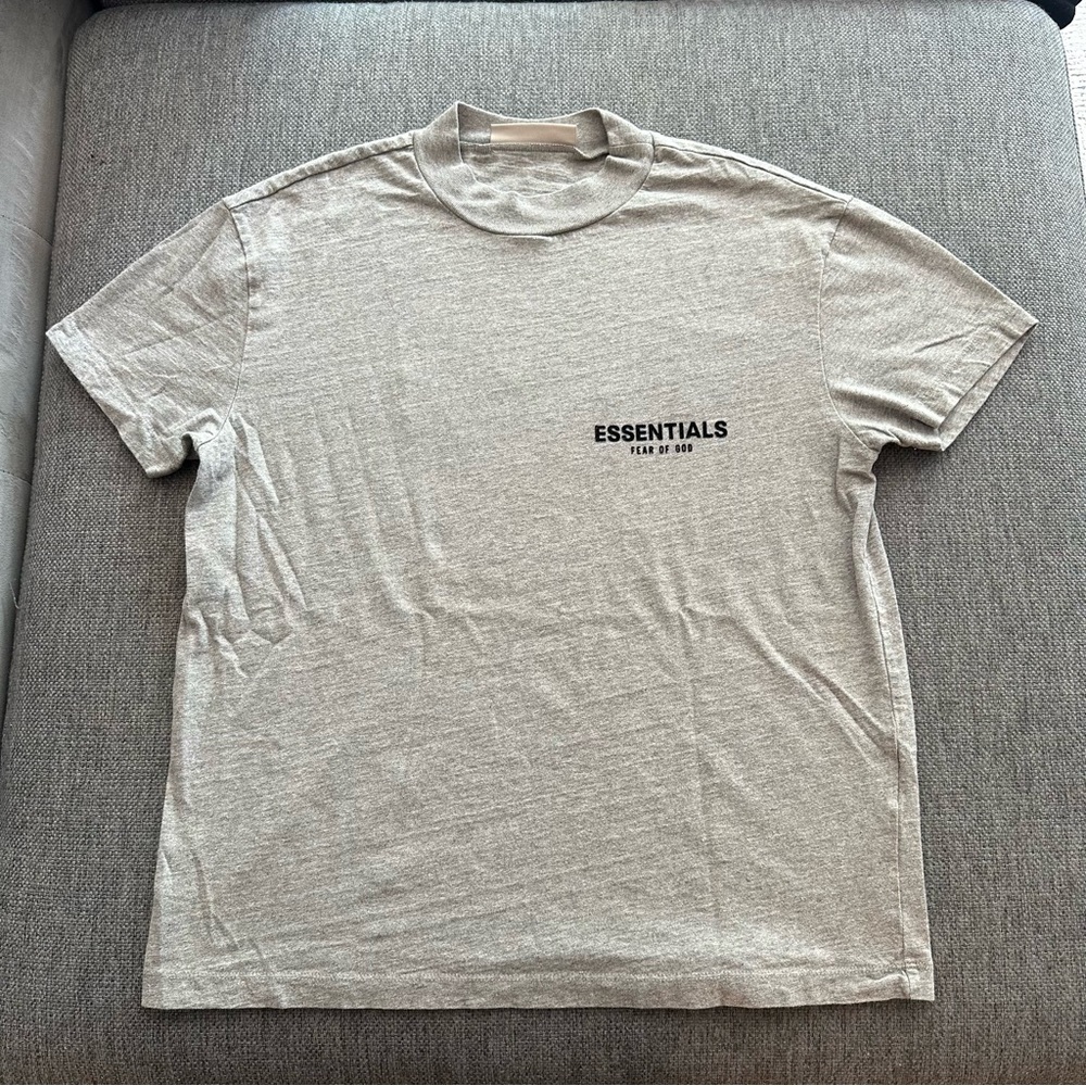 Essentials Gray Short Sleeve Tee Casual Comfort